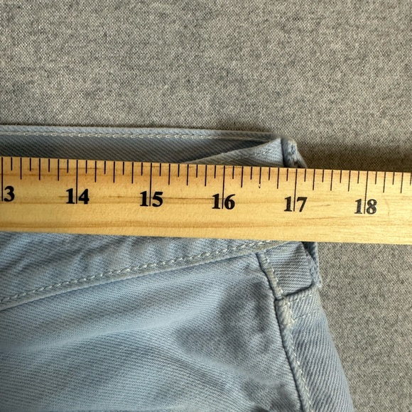 Levis 501 Buttonfly 100% Cotton Light Blue Jeans Mens 33x32 Baby Blue - Picture 7 of 13